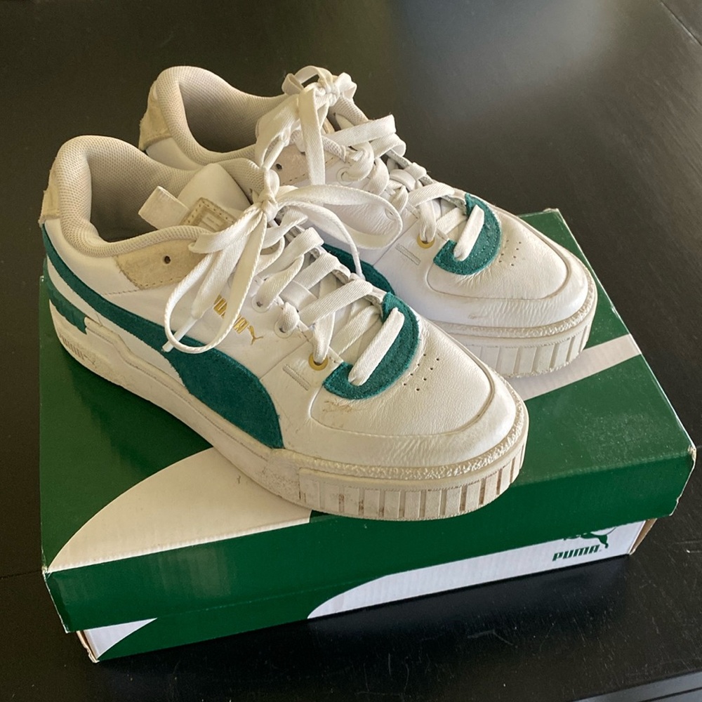 Puma Cali Sport Heritage white-teal green